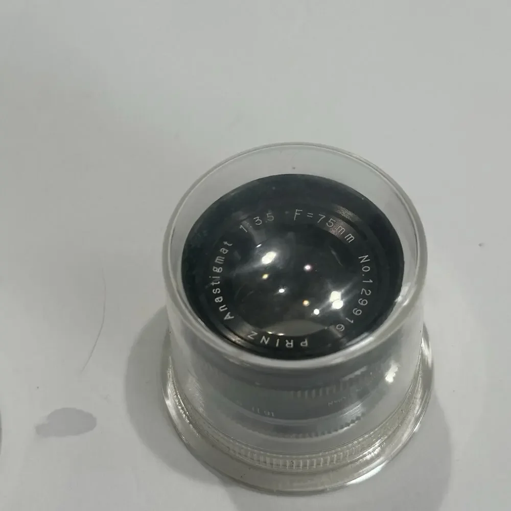 Lot of 2 Prinz Anastigmat Enlarger Lenses - 50mm f/3.5 & 75mm f/3.5 - Japan Vtg
